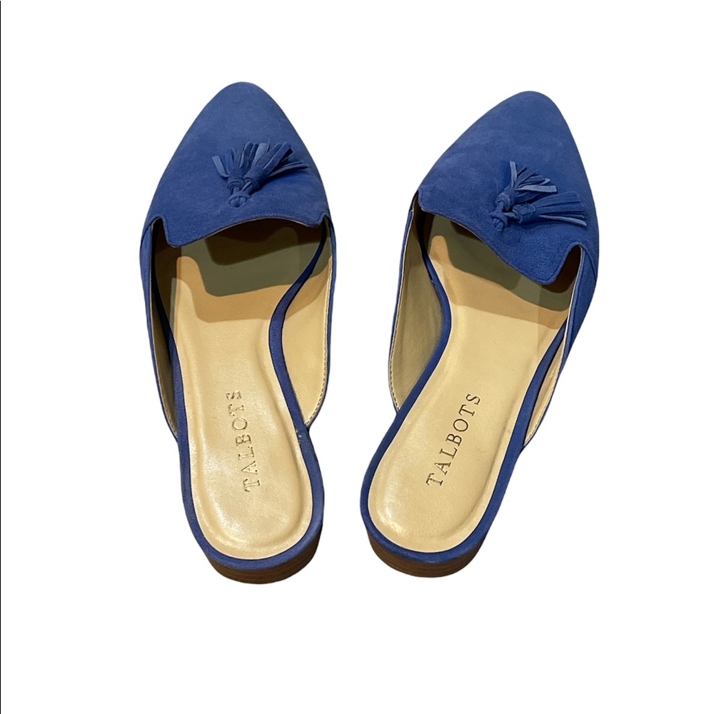 Blue Suede Talbots Slip On Dress Casual Shoes For Work Business
